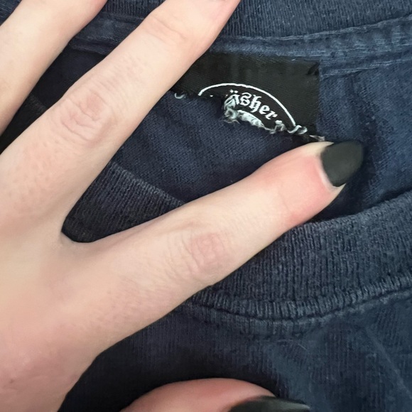 Thrasher Men's Dark Blue Tee with Fiery Logo - Picture 2 of 3